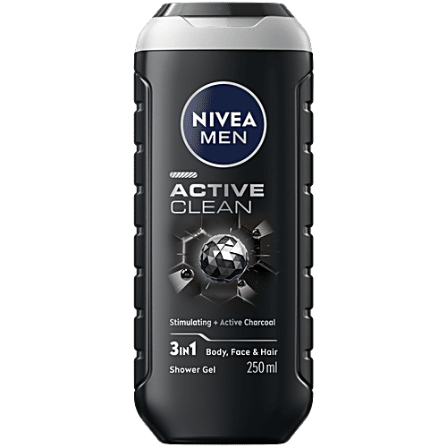 Nivea Men Active Clean 3 In 1 Shower Gel, 250 ml  