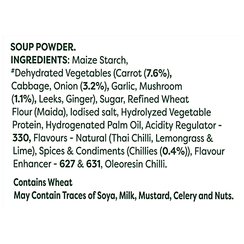 Knorr Thai Vegetable Soup - No Added Preservatives, 44 g No Added Preservatives