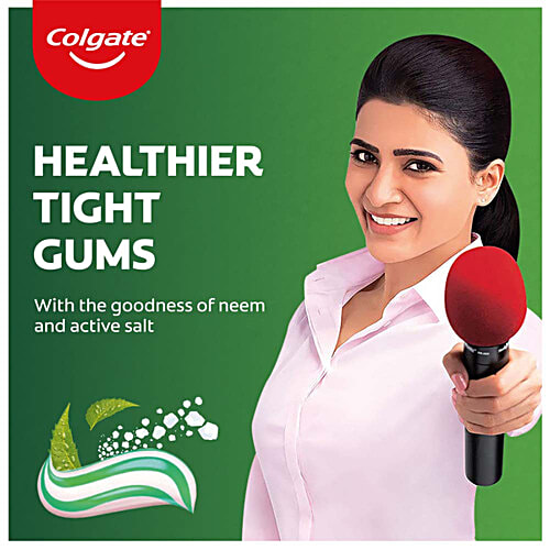 Colgate Active Salt Neem Toothpaste, Germ Fighting Toothpaste for Healthy, Tight Gums, 200g, 200 g  Healthy Tight Gums, Keep Pyorrhea Away