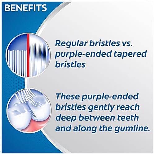 Colgate Toothbrush - 360 Degree Flosstip, Soft Bristles, 1 pc Purple Ended Tapered Bristles