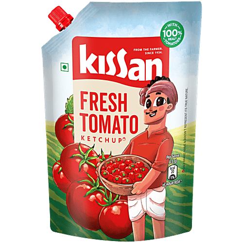 Kissan Fresh Tomato Ketchup, 850 g Pouch