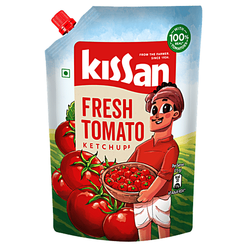 Buy Kissan Fresh Tomato Ketchup 950 Gm Pouch Online At Best Price of Rs