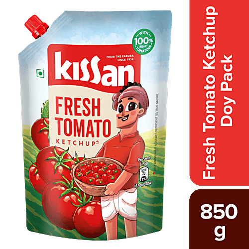 Kissan Fresh Tomato Ketchup, 850 g Pouch