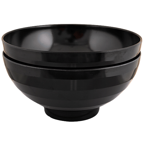 Buy Iveo Bowl Set 100 Melamine Waves Nappy/Serving Black Online at