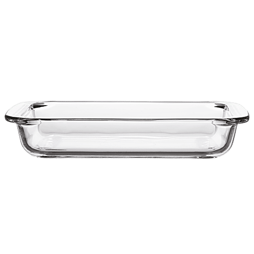 Iveo  Borosilicate Glass Rectangular Tray - Microwave Safe, 1.8 L  