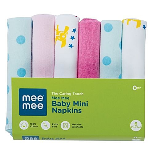 Mee Mee Baby Napkin - Soft Turkish, 6 pcs  