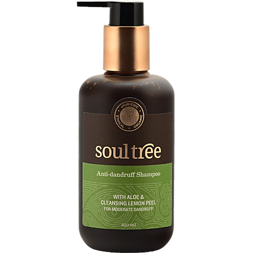 Soultree Ayurvedic Anti-Dandruff Shampoo - with Aloe & Cleansing Lemon Peel, 250 ml  
