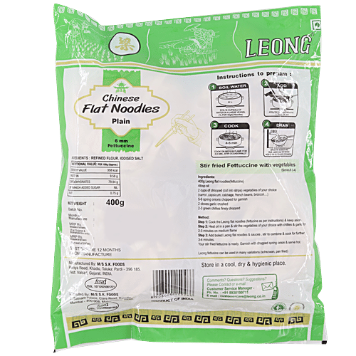 Leong Noodles - Plain Chinese Flat, 400 g  