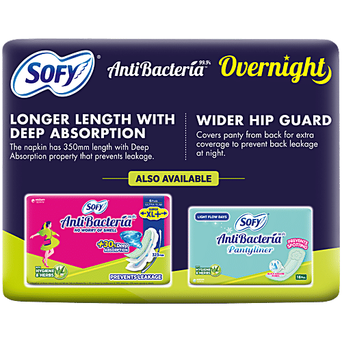 Sofy Anti-Bacteria Overnight Pads - XXL, 20 pcs Pouch 