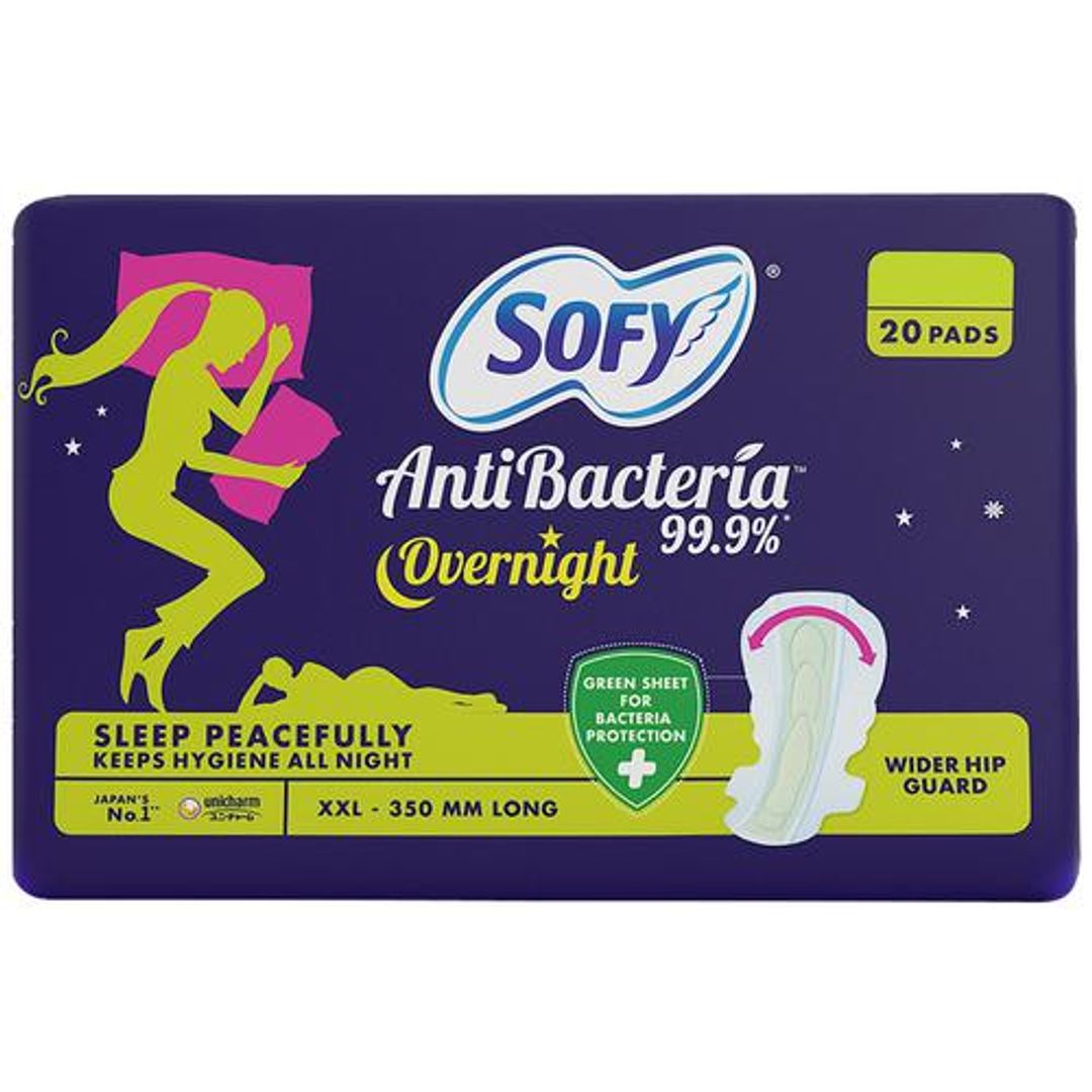 Sofy Anti-Bacteria Overnight Pads - XXL, 20 pcs Pouch