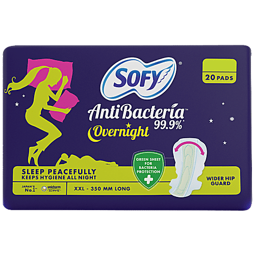 Sofy Antibacteria Overnight Pads - XXL, 20 pcs Pouch 