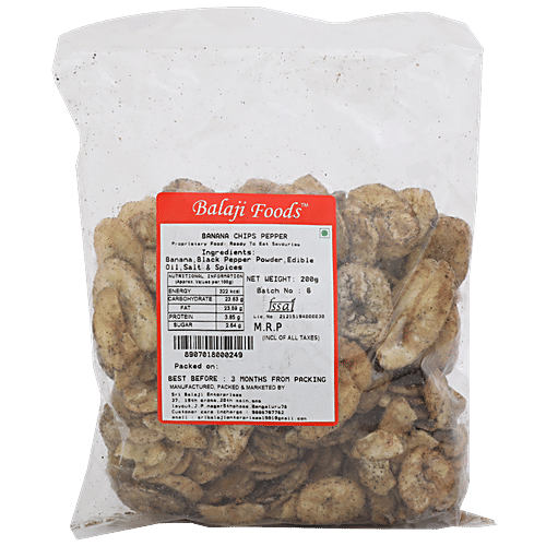 Balaji foods Chips - Banana Pepper, 200 g  