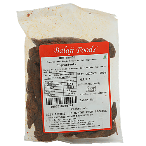 Balaji foods Dry Mango - Salt & Spices, 100 g  