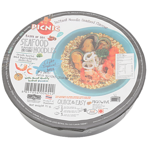 Picnic Instant Thai Noodles - Seafood Flavoured, 70 g  No Trans Fat, No Cholesterol