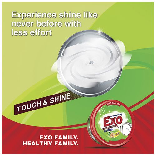 Exo Anti-Bacterial Dishwash Bar Round, 700 g Box Anti-Bacterial, Touch & Shine