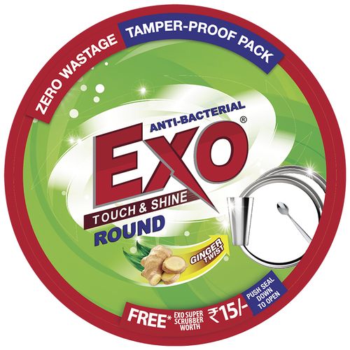 Exo Anti-Bacterial Dishwash Bar Round, 700 g Box Anti-Bacterial, Touch & Shine