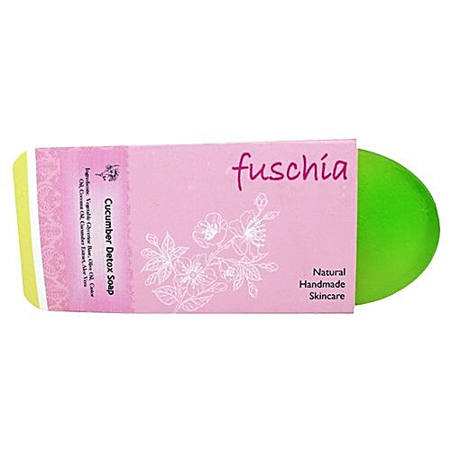 Fuschia Cucumber Detox Natural Handmade Herbal Soap, 100 g