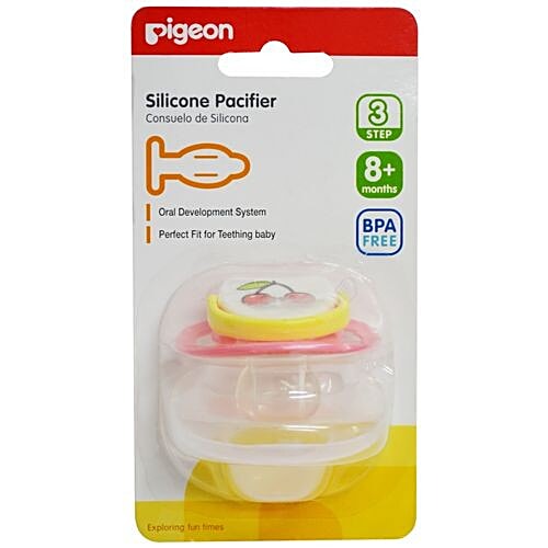 Pigeon Baby Silicone Pacifier Step 3 - Cherry, 1 pc  