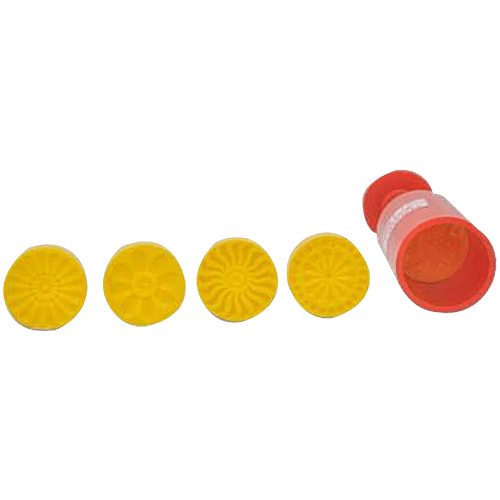 DS Peda/Sweet Fast Stamping - 5 Design, Assorted Colour, 5 pcs Food Grade Safe