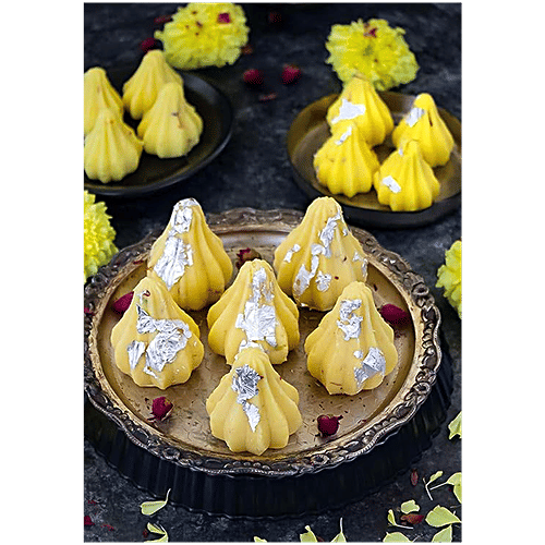 DS Ganapati Modak Plastic Mould - Assorted Colour, 125 g High Grade Material