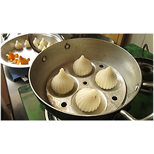 DS Ganapati Modak Plastic Mould - Assorted Colour, 125 g High Grade Material