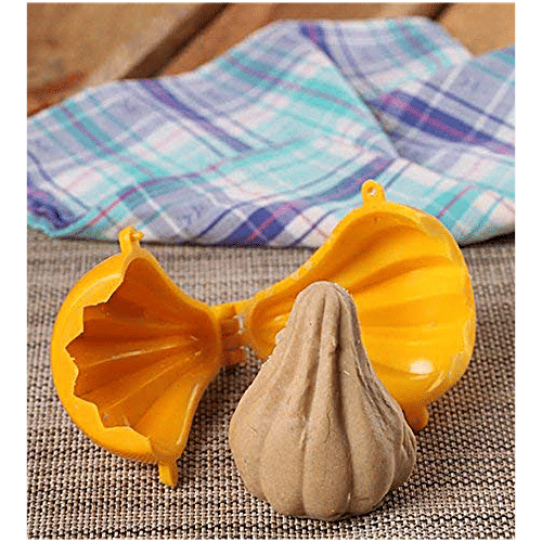 DS Ganapati Modak Plastic Mould - Assorted Colour, 125 g High Grade Material