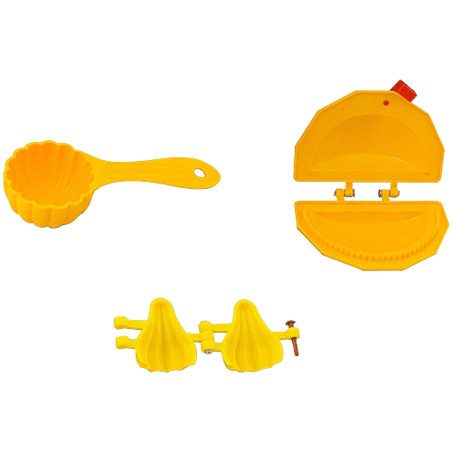 DS Mould Combo Modak, Kachori, Samosa, Cutlet, Karanji, Ladoo, Prasad Scoop, Cutter  VR5018, 1 pc  