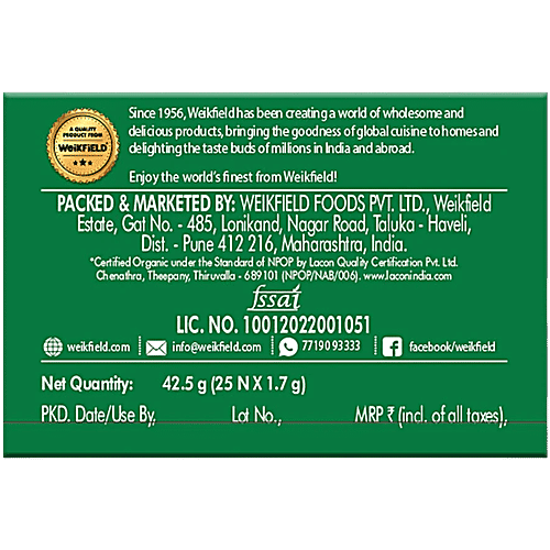 Eco Valley  Classic Green Organic Green Tea, 42.5 g (25 Bags x 1.7 g) 