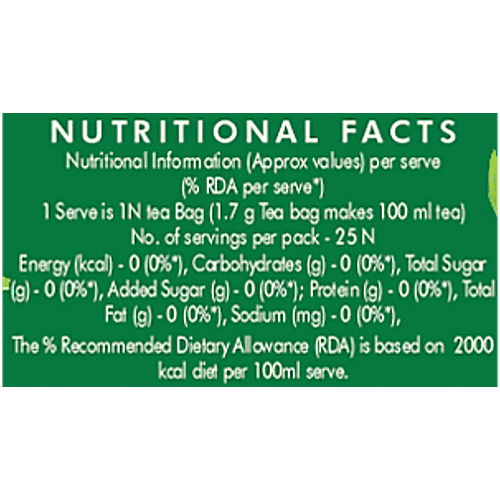 Eco Valley  Classic Green Organic Green Tea, 42.5 g (25 Bags x 1.7 g) 