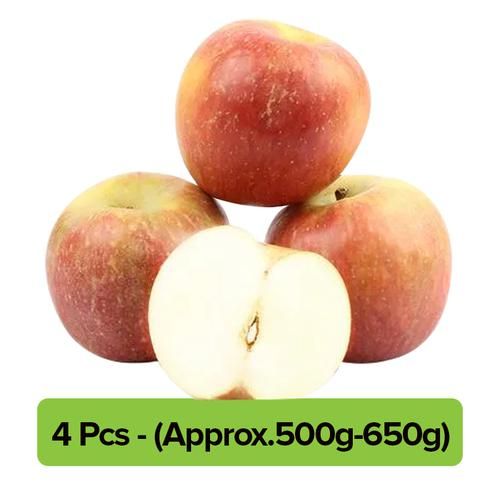 Fresho Apple - Fuji, Regular, 4 Pcs (Approx.500g-650g)  