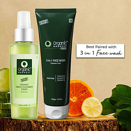 Organic Harvest Green Cucumber Toner, 125 ml