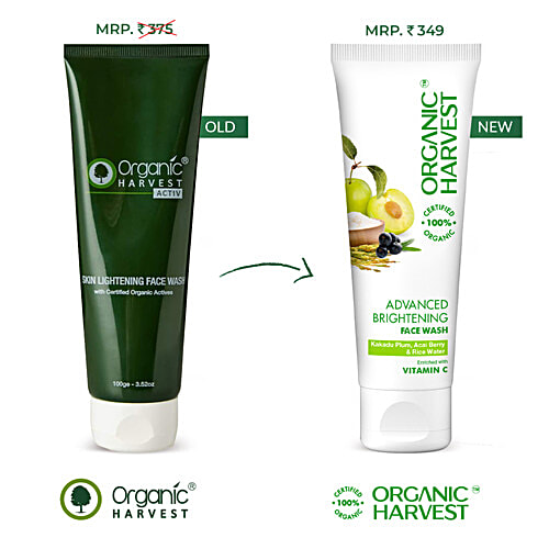 Organic Harvest Skin Lightening Face Wash, 100 g  