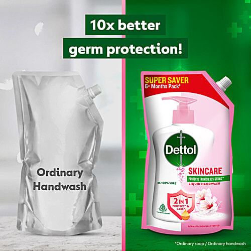 Dettol Hand Wash Liquid Refill - Skincare, 750 ml Pouch 