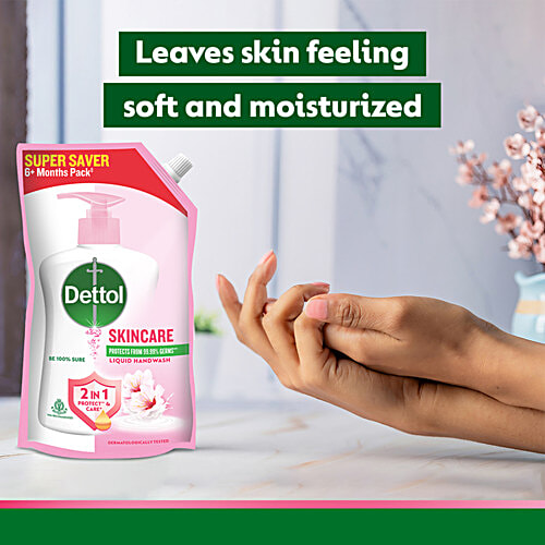 Dettol Hand Wash Liquid Refill - Skincare, 750 ml Pouch 