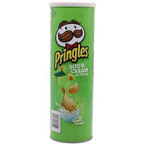 Buy Pringles Potato Crisps Sour Cream And Onion 158 gm Online at Best