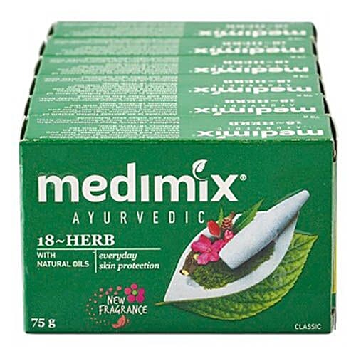Buy Medimix Bathing Soap Ayurvedic Classic 18 Herbs 75 Gm Online at the