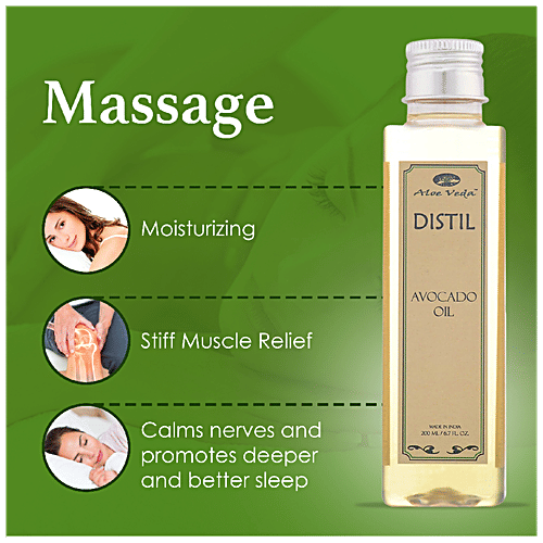 Aloe Veda Massage Oil - Avocado Oil, 200 ml  