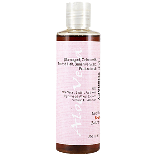 Aloe Veda Mild Restoring Shampoo - For Damaged & Treated Hair, No Sulphate, 200 ml  