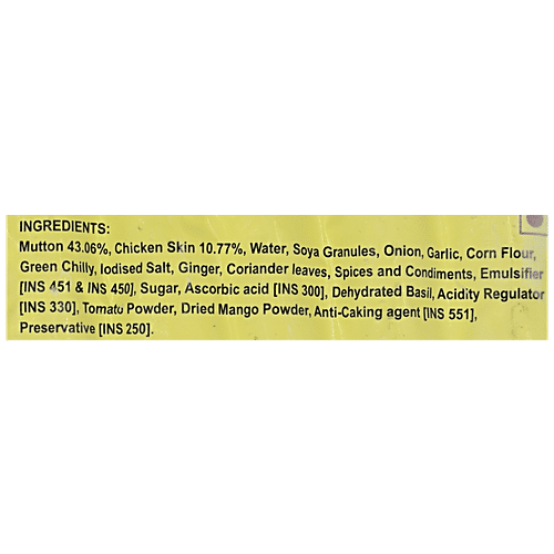 Carnivore  Mutton Seekh Kabab, 500 g  