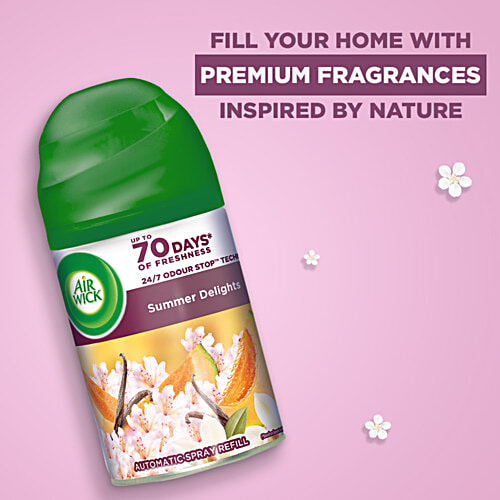 Airwick Summer Delights Air Freshener - Refill, 250 ml  Lasts Up to 70 Days
 24/7 Odour Stop-Tech