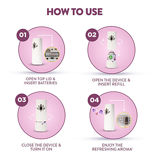 Airwick Summer Delights Air Freshener - Refill, 250 ml  Lasts Up to 70 Days
 24/7 Odour Stop-Tech