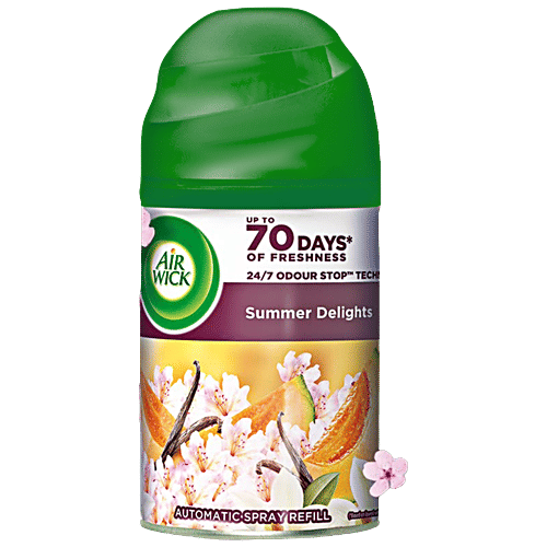 Airwick Summer Delights Air Freshener - Refill, 250 ml  Lasts Up to 70 Days
 24/7 Odour Stop-Tech