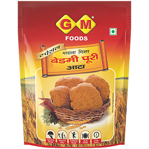 Gm Foods Masala - Mix Bedmi Puri Atta, 400 g  Zero Cholesterol & Trans Fat