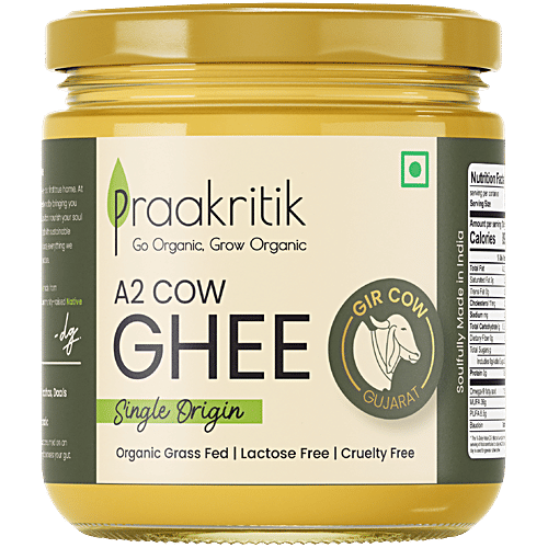 Praakritik Desi A2 Gir Cow Ghee/Tup, 500 ml  Lactose & GMO Free