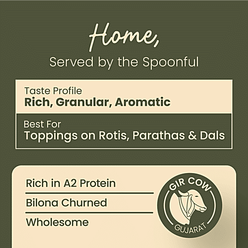 Praakritik Desi A2 Gir Cow Ghee/Tup, 500 ml  Lactose & GMO Free