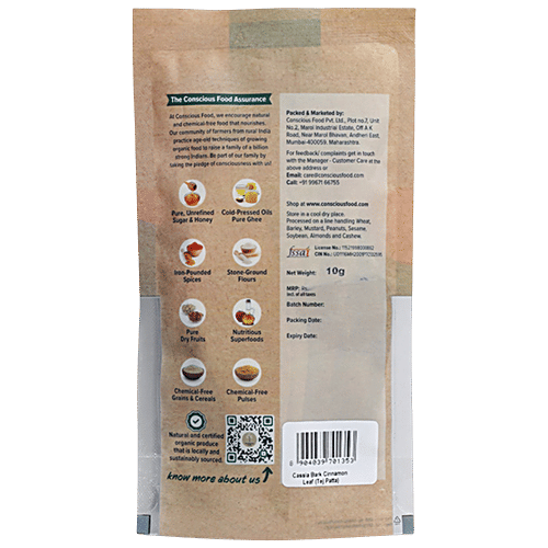Conscious Food Tej Patta/Indian Bay Leaf, 10 g