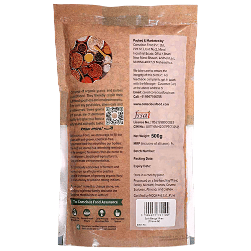 Conscious Food Chana Dal, 500 g  