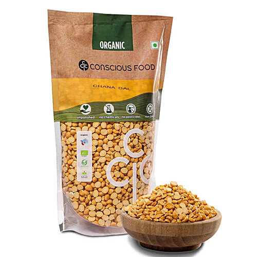 Conscious Food Chana Dal, 500 g  
