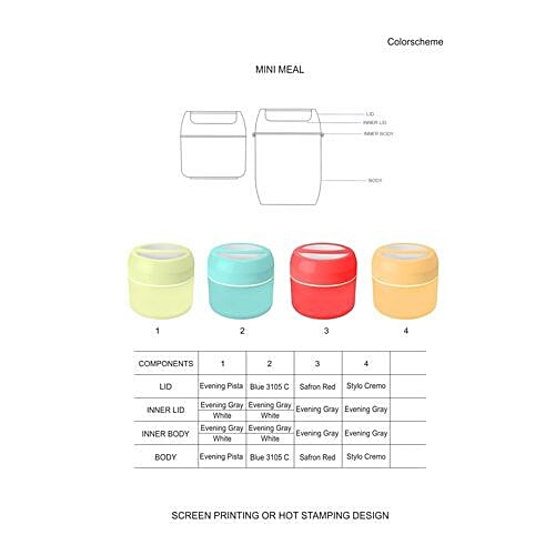 Asian Tiffin - Mini Hot Meal, Blue, 500 ml  