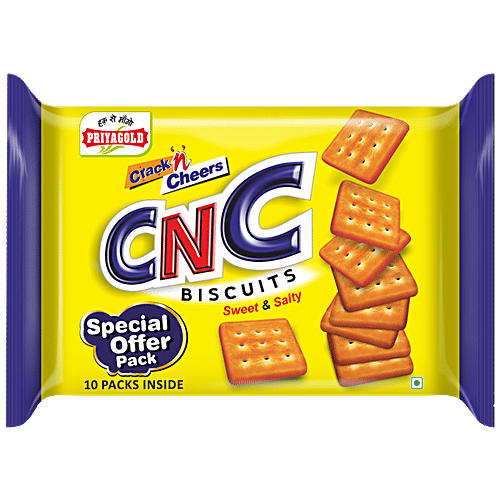 Priyagold Crack n Cheers - Sweet & Salty Biscuits, 350 g  Zero Cholesterol, Zero Trans Fat